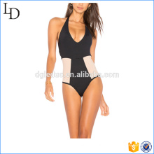Top-Qualität Design Lycra Bademode transparente einteilige Bikini